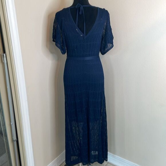 Boden pointelle blue knit midi dress - Picture 10 of 14